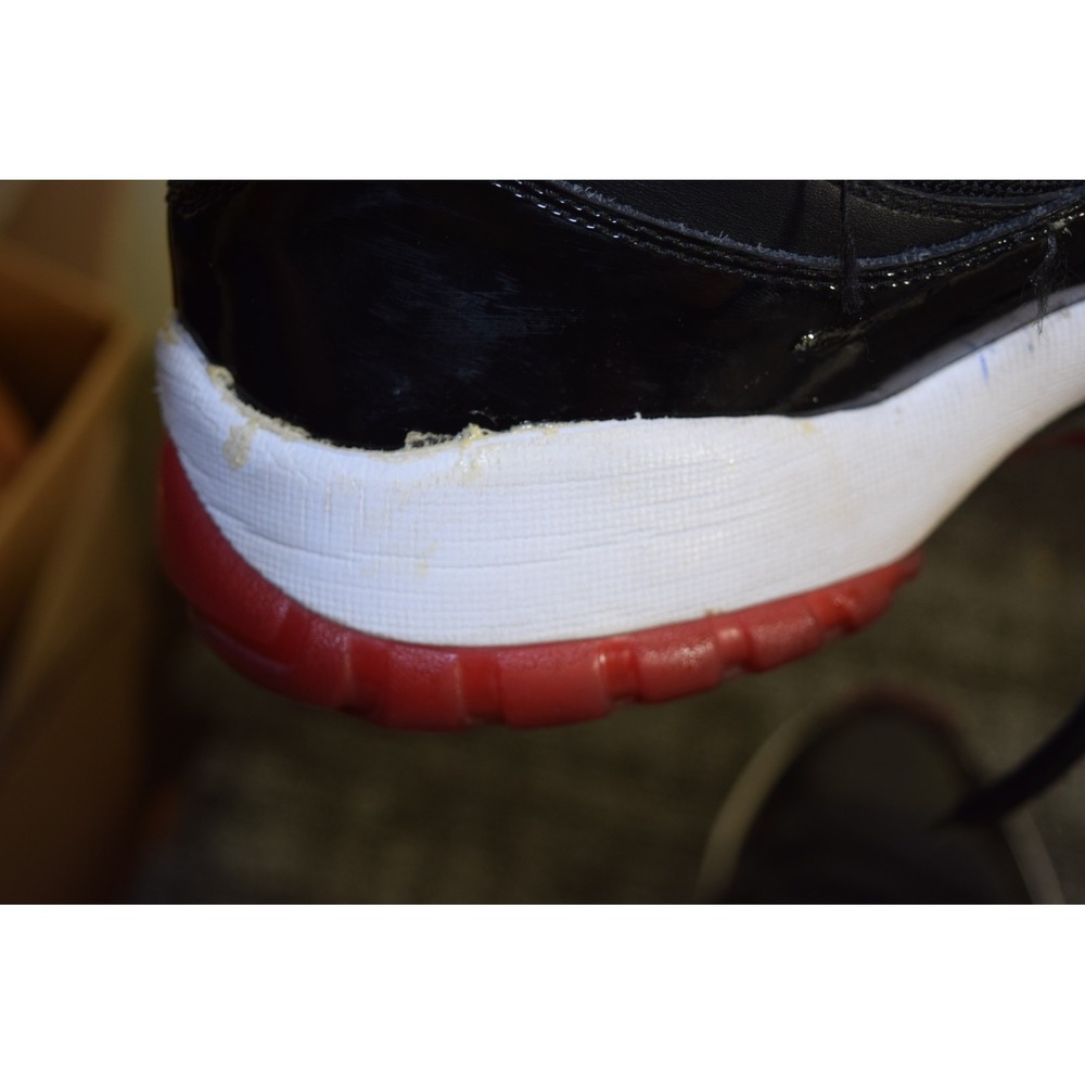 Nike 2012 Air Jordan 11 Retro Bred Patent 378037-010 MENS 12 NEED SOLES REGLUED - Picture 13 of 16